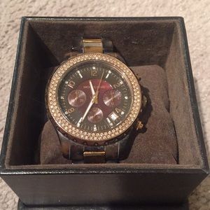 Michael Kors Brown & Rose Gold Watch